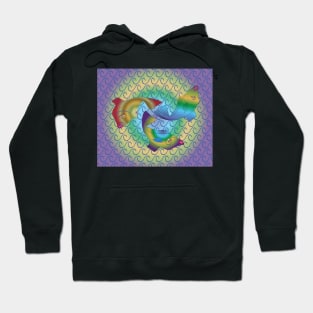 3 fish in a circle Hoodie